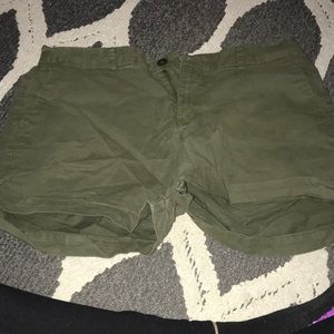 Army green shorts